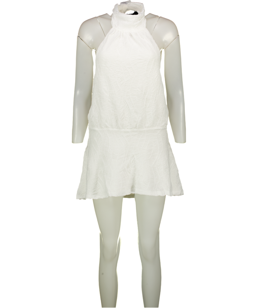 peppermayo White Diablo Backless Mini Dress UK S