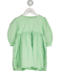 MORLEY Green Cotton Poplin Puff Sleeve Dress 6 Years