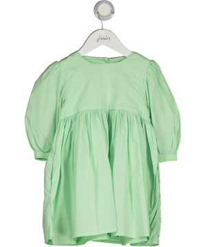 MORLEY Green Cotton Poplin Puff Sleeve Dress 6 Years