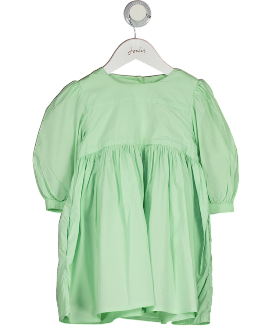 MORLEY Green Cotton Poplin Puff Sleeve Dress 6 Years