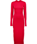MESHKI Kiyah Slinky Cut Out Maxi Dress - Red UK S