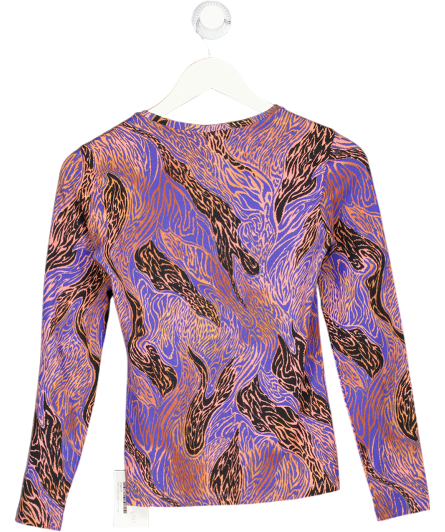 & Other Stories Multicolour Graphic Print Stretch Cotton Top UK 8