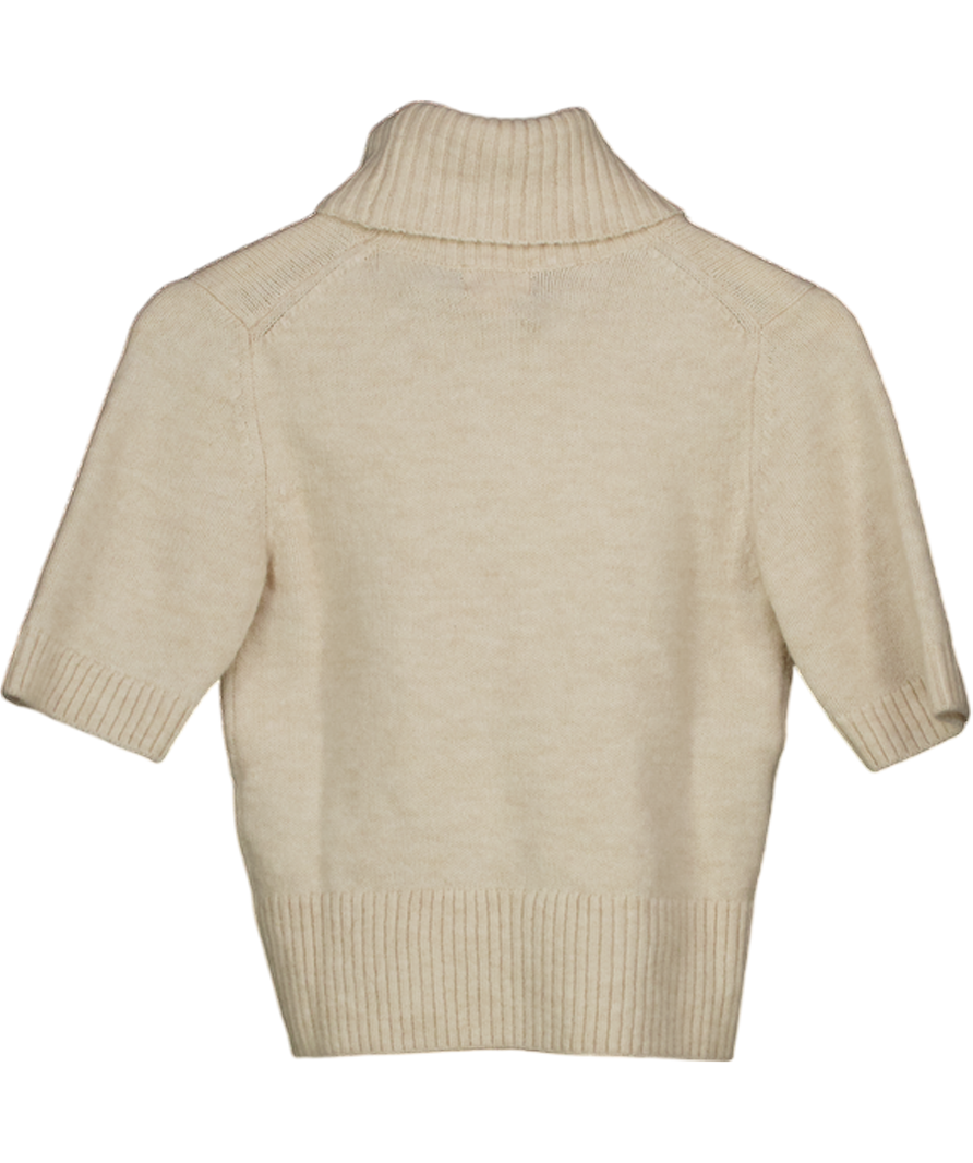H&M Cream Roll Neck Knitted Top UK XS