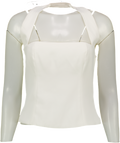 ODDMUSE Halter Top White UK L