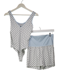 Sisters & Seekers Blue Bibi Polka Dot Mini Shorts And Top Set UK M