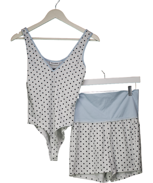 Sisters & Seekers Blue Bibi Polka Dot Mini Shorts And Top Set UK M