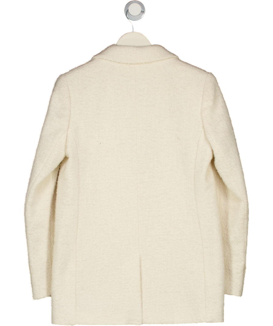 REISS Cream Malia Boucle Textured Blazer UK 8