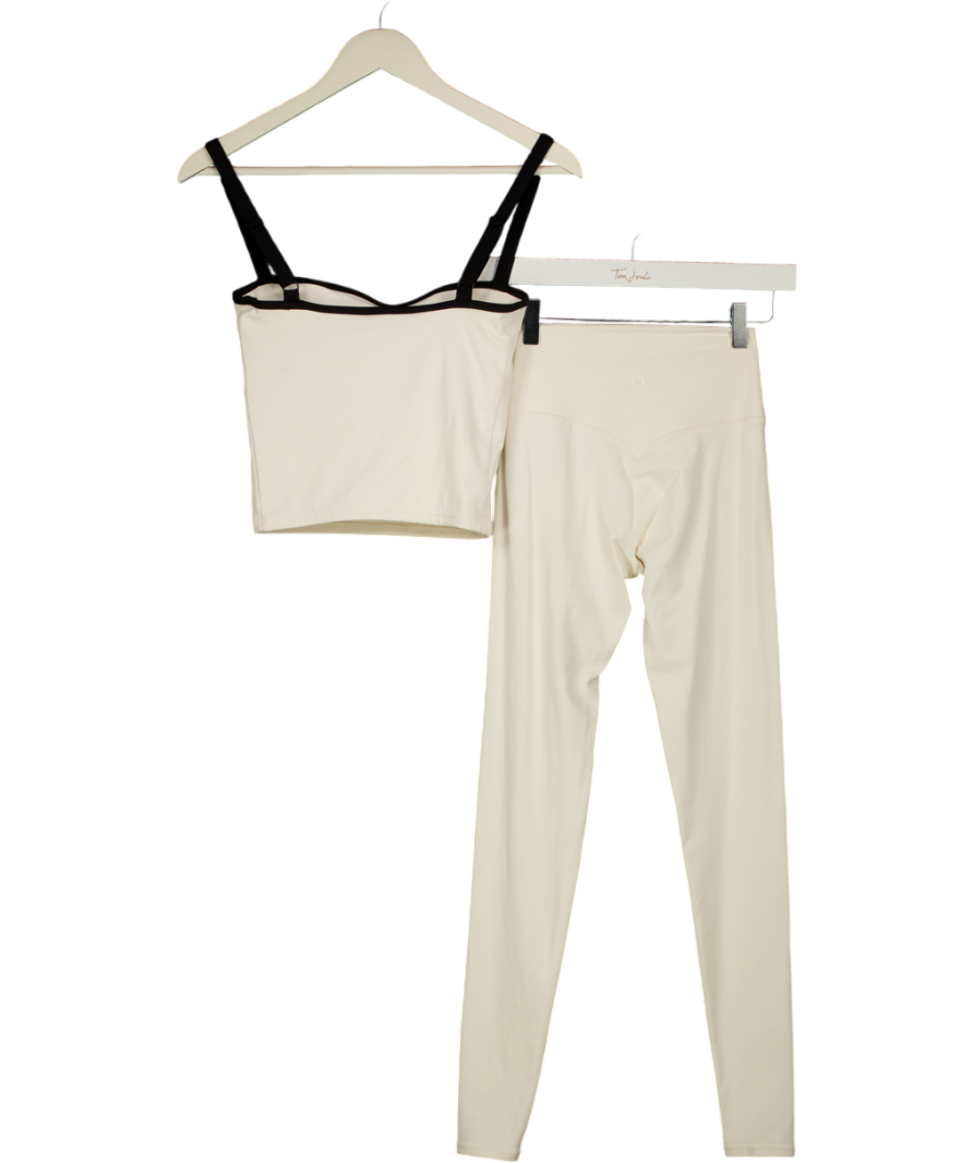 ASTORIA ACTIVEWEAR Cream 2-piece Crea / Black Contrast Trim  Set UK S