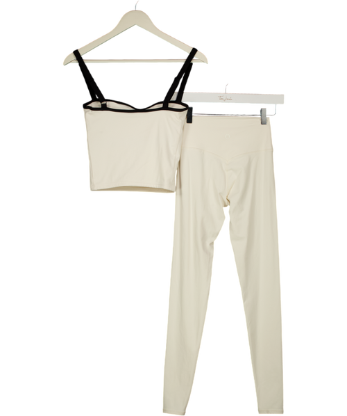 ASTORIA ACTIVEWEAR Cream 2-piece Crea / Black Contrast Trim  Set UK S