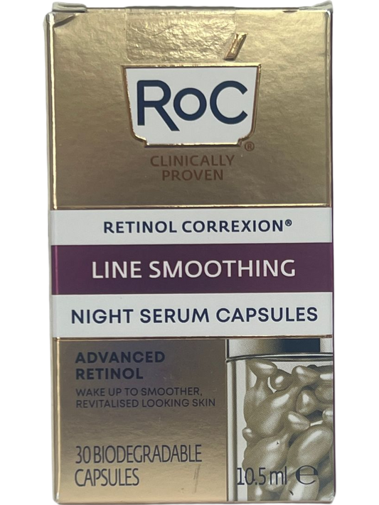 RoC Black Retinol Correxion Line Smoothing Night Serum Capsules Skin Care