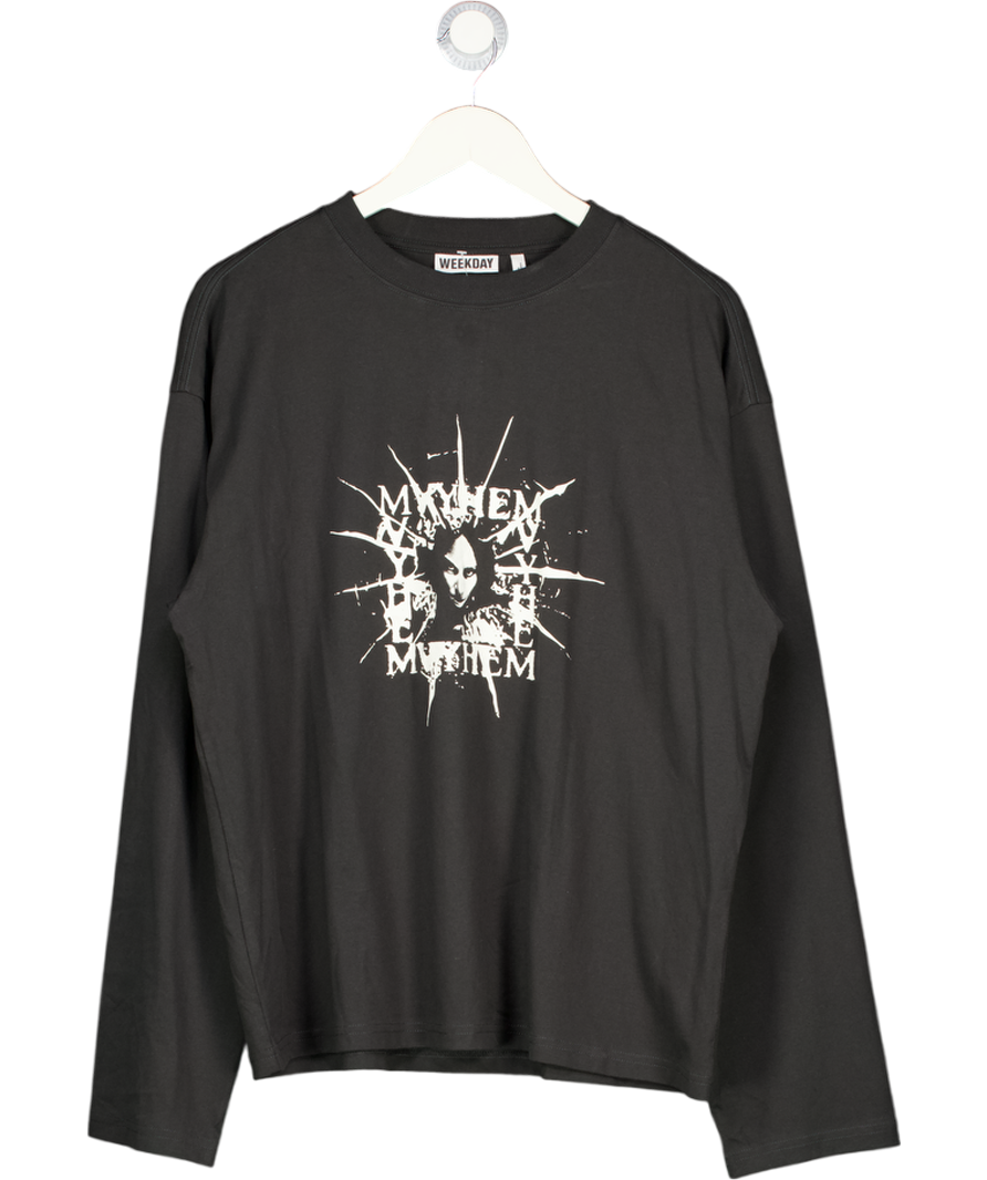 WEEKDAY Black Lady Gaga Short-sleeved T-shirt UK M