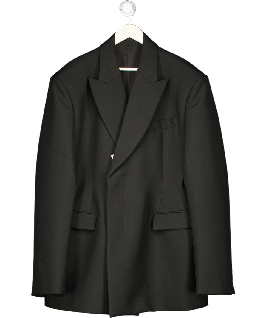 *SVG Black 100% Wool Asymmetric Oversize Blazer UK L