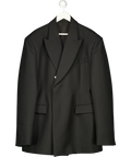 *SVG Black 100% Wool Asymmetric Oversize Blazer UK L