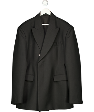 *SVG Black 100% Wool Asymmetric Oversize Blazer UK L
