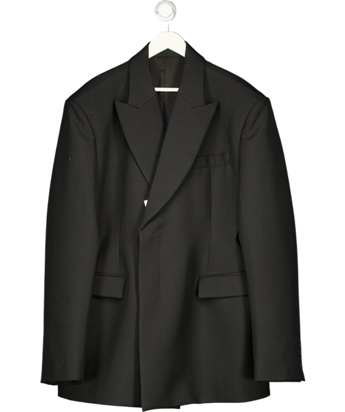 *SVG Black 100% Wool Asymmetric Oversize Blazer UK L