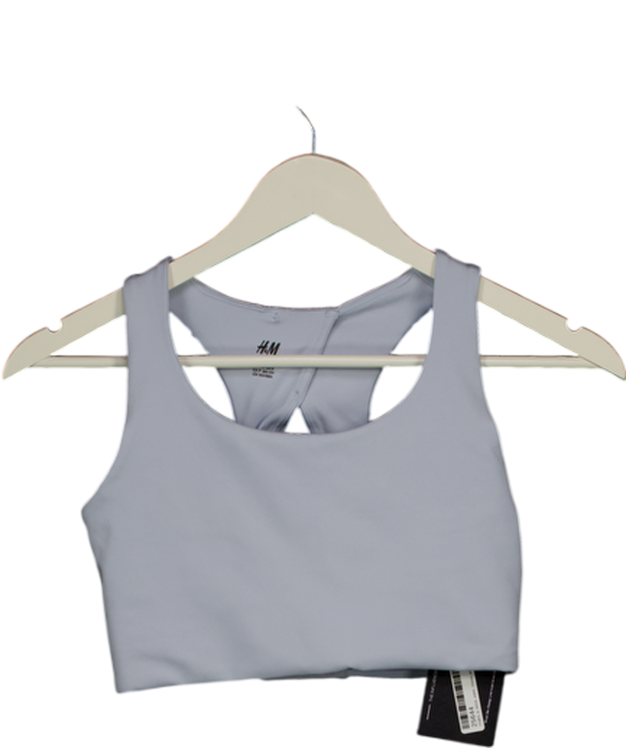 H&M Blue Racer Back Sports Bra UK S