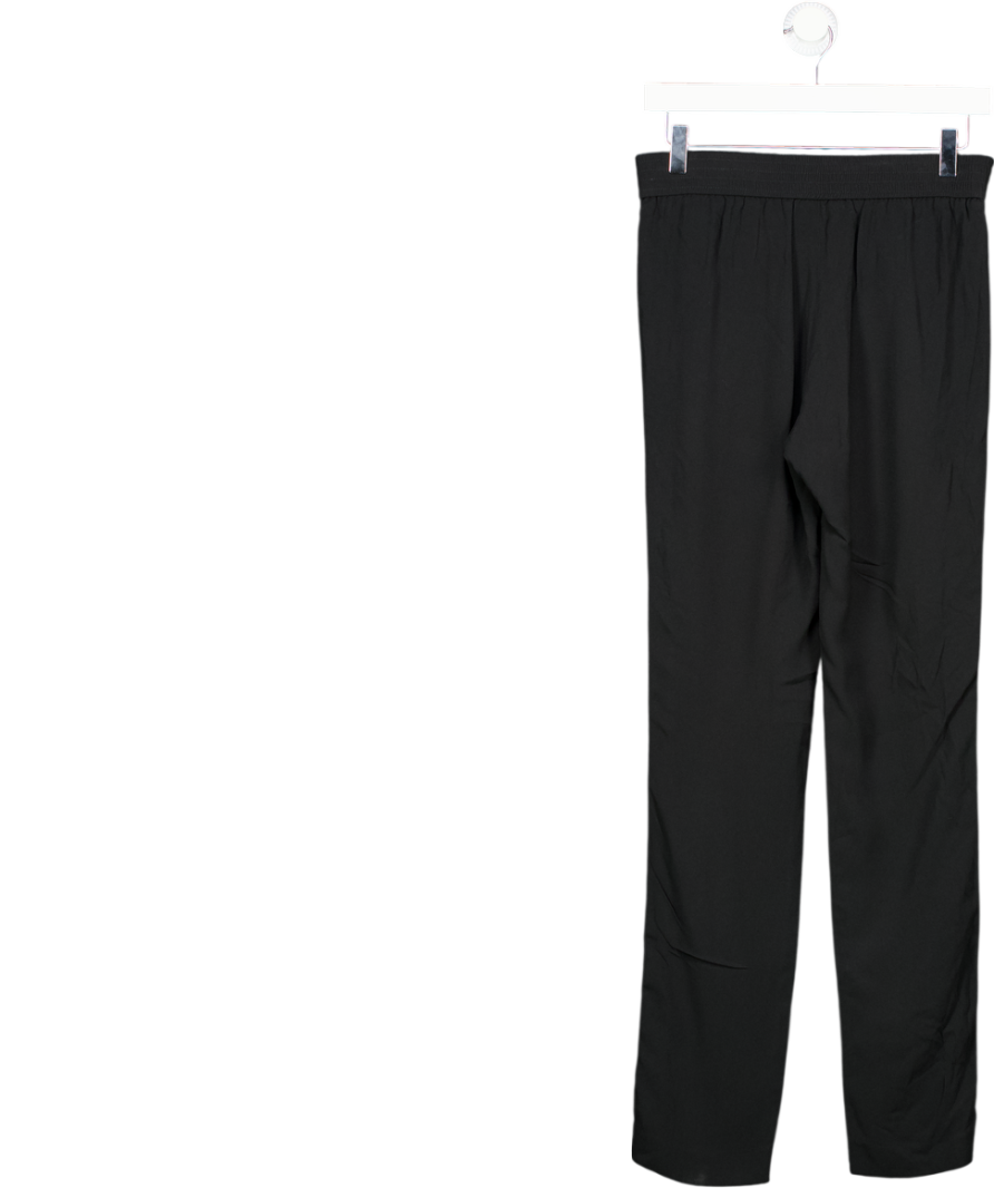 ME + EM Black Relaxed Wide Leg Trousers UK 8