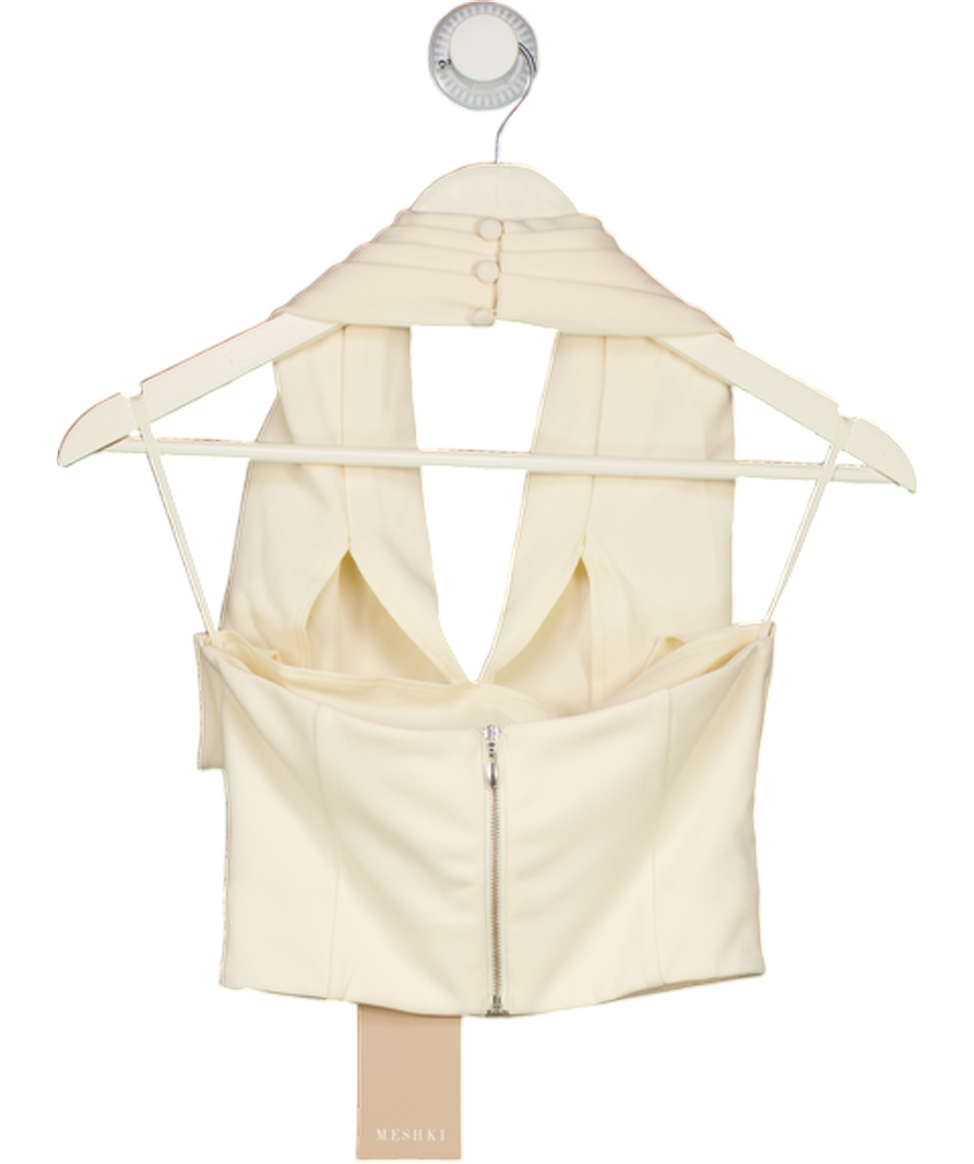 MESHKI Cream Marion Cross Over Top - Buttercream UK XS