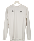 REISS White Castore Performance Long Sleeve Top UK S