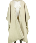 JLUX LABEL Ivory / Beige Reversible Cape Coat One Size