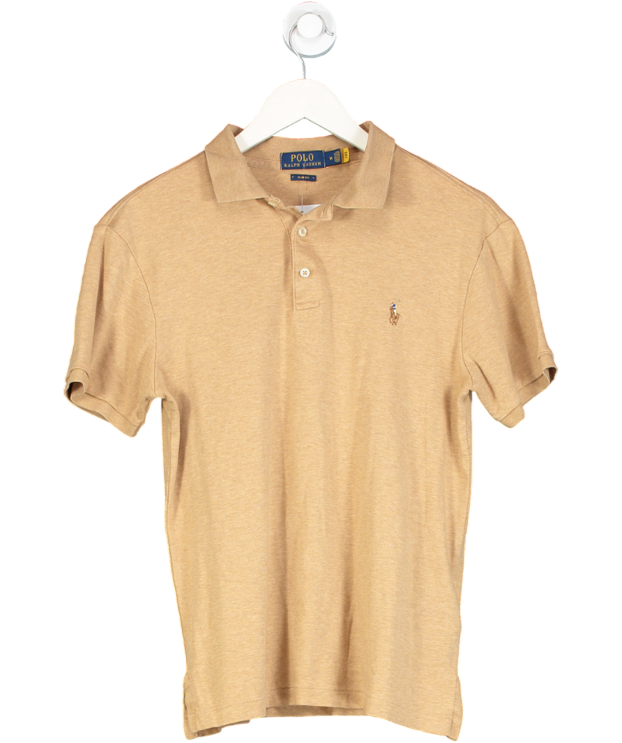 Polo Ralph Lauren Beige Slim Fit Stretch T-shirt UK M