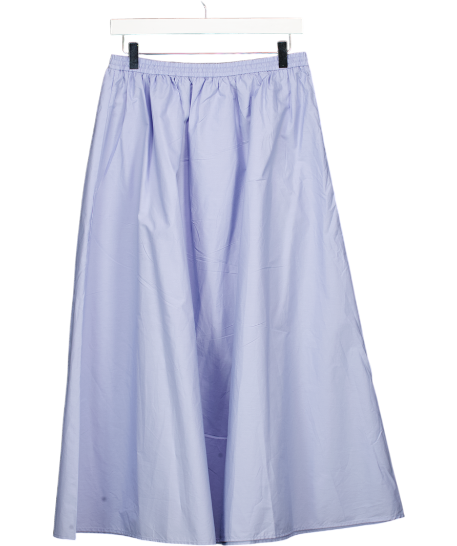 MANGO Baby Blue  Flared Cotton Skirt UK S