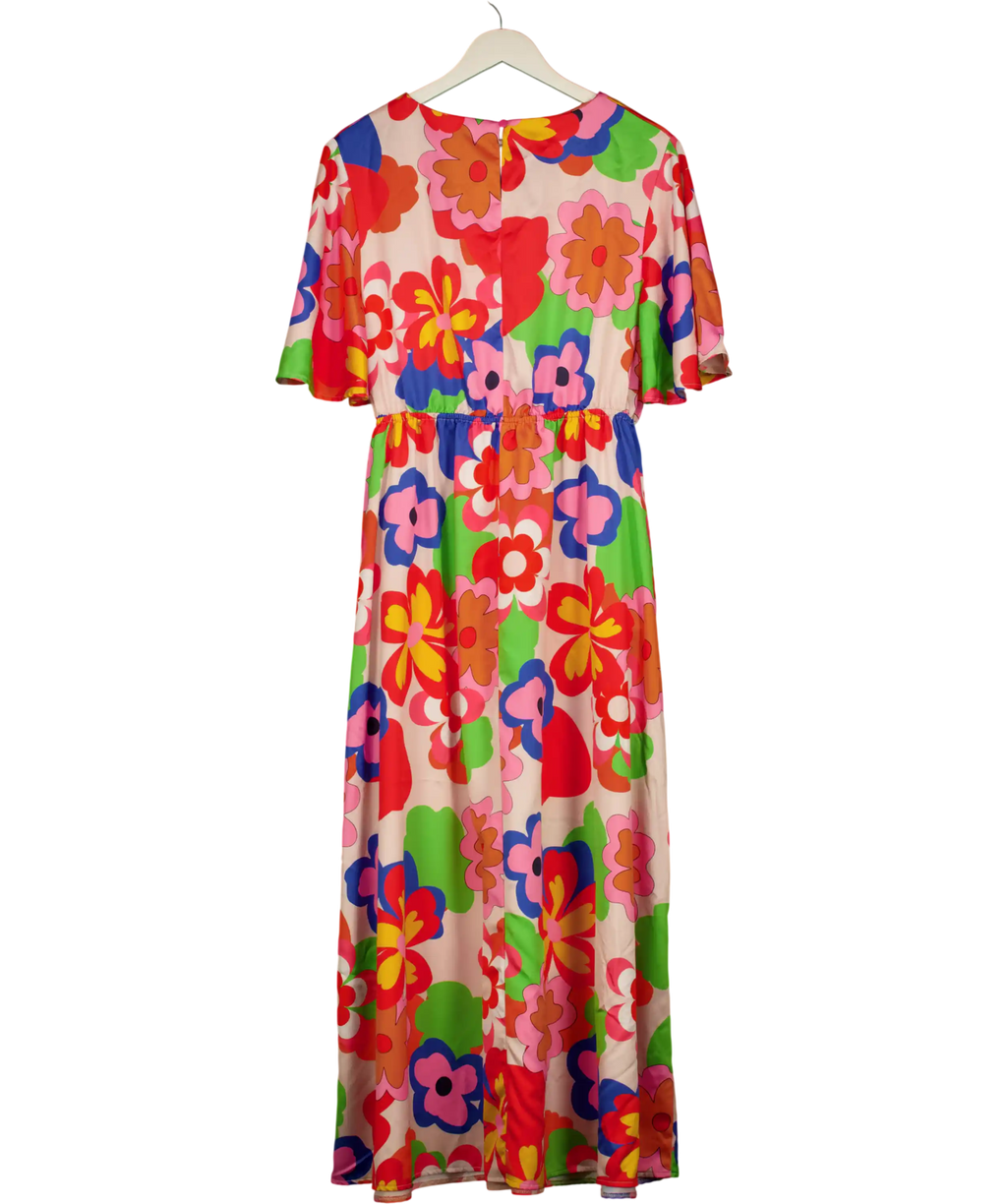Twisted Wunder Multicoloured Ziggy Retro Floral Maxi Dress UK 22