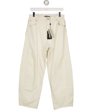 MINT VELVET Cream Barrel Leg Jeans UK 12