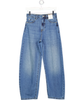 M&S Mid Blue Barrel High Rise Full Length Jeans - Regular UK 6