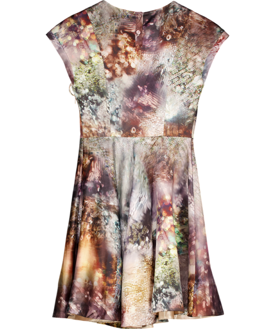 Ted Baker Jewell Print Fit & Flare Dress Sz1 UK 8 Reliked Ted Baker Jewell Print Fit & Flare Dress Sz1 UK 8 Reliked