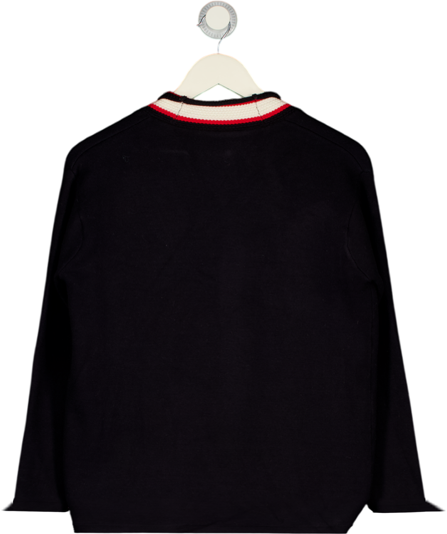 SANDRO Navy Blue Fine Knit Collegiate Cardigan Sz0 UK XS