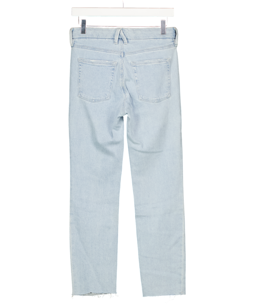 GOOD AMERICAN Light Blue Always Fits Cropped Straight Leg Jeans W27