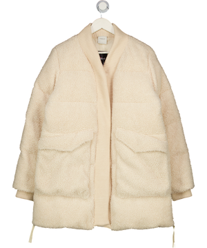 VARLEY Cream Wynn Sherpa Puffer Coat UK M