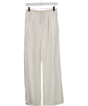 DISSH Carla White Drawstring Linen Pant UK 8