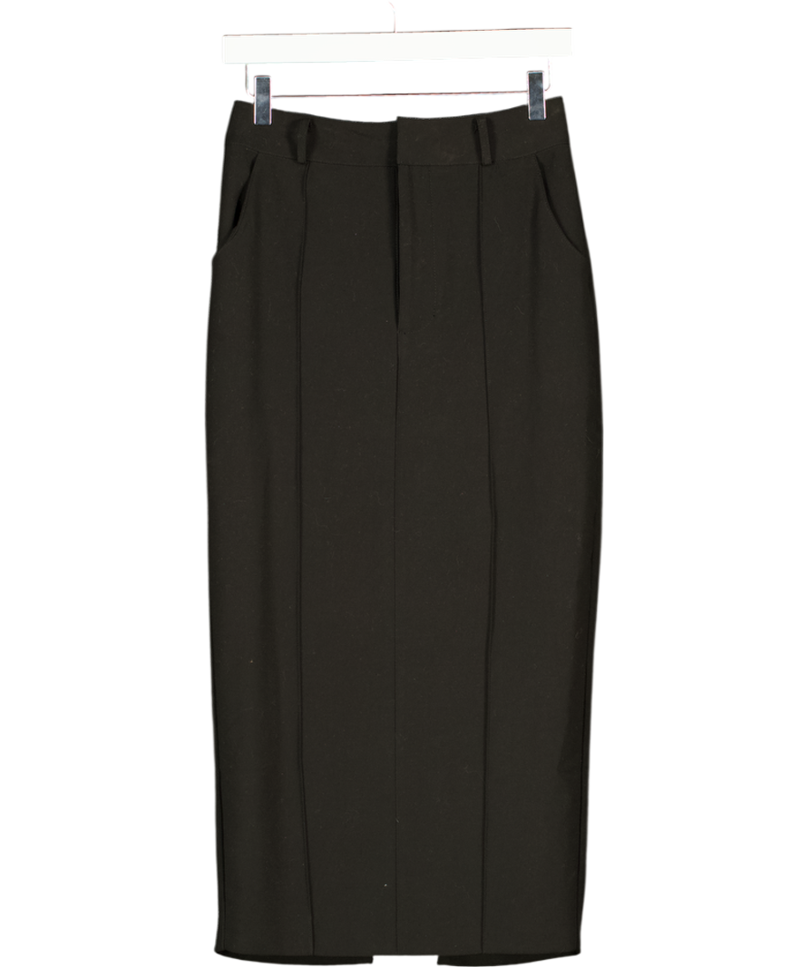 BOA Black Seam Detail Pencil Skirt UK S