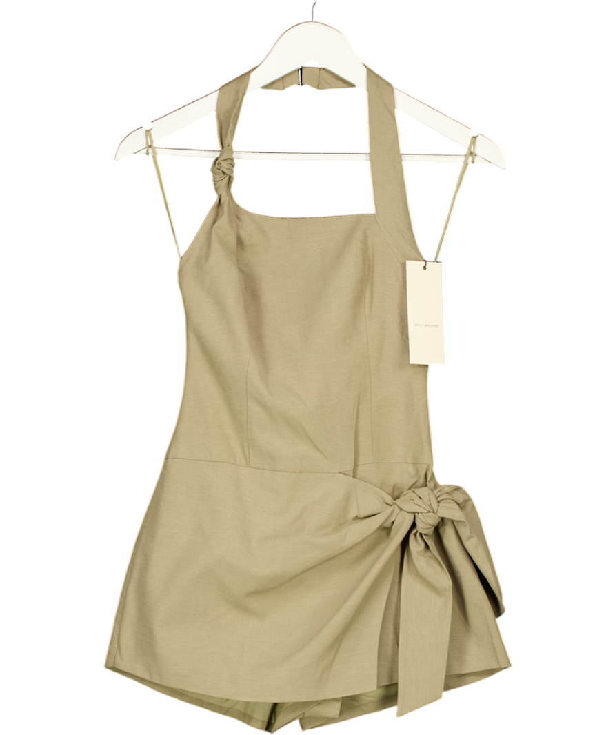 BEC + BRIDGE Olive Green Bowen Playsuit UK 4