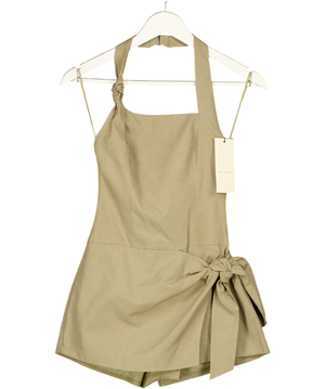 BEC + BRIDGE Olive Green Bowen Playsuit UK 4