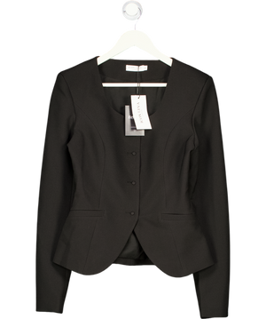 ICON LEVA LONDON Black Lucia Suiting Sculpted Blazer UK M