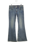 WEEKDAY Blue Katsumi Low Rise Slim - Flared Jeans L32 W32