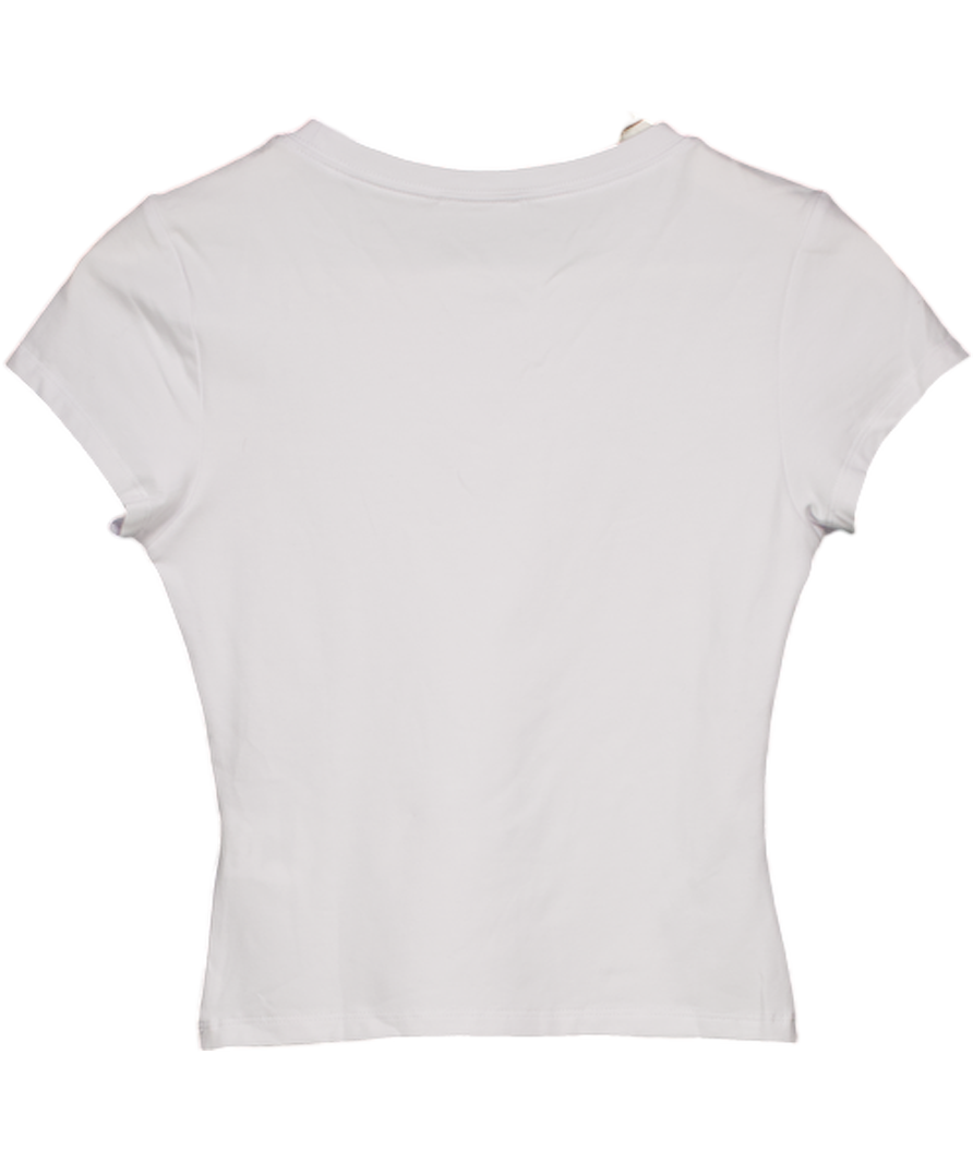 White Fox White Ring My Phone Baby Tee UK S