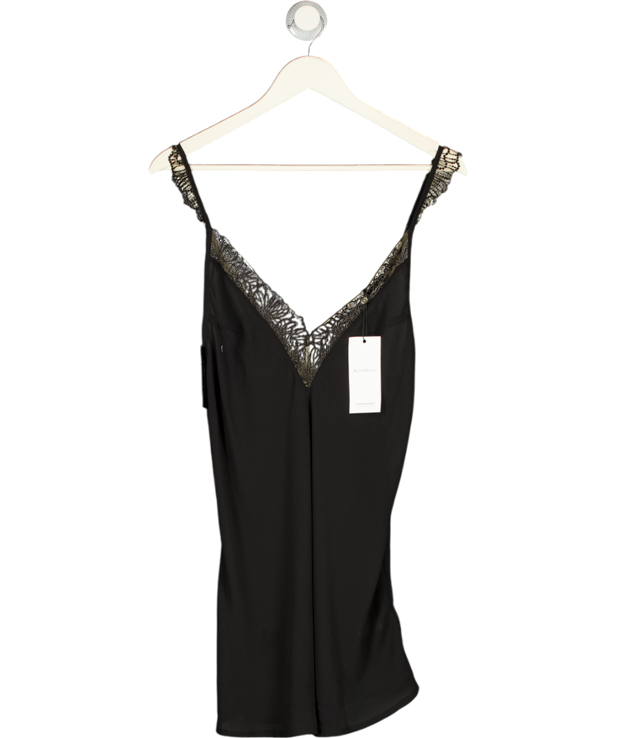 BLUEBELLA Black Amarosa Chiffon Embroidery Short Chemise UK 10