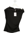 SUBOO Black Jean Draped Shell Top UK S