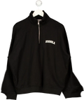 ADANOLA Black Oversized Funnel Neck Zip Sweatshirt UK S