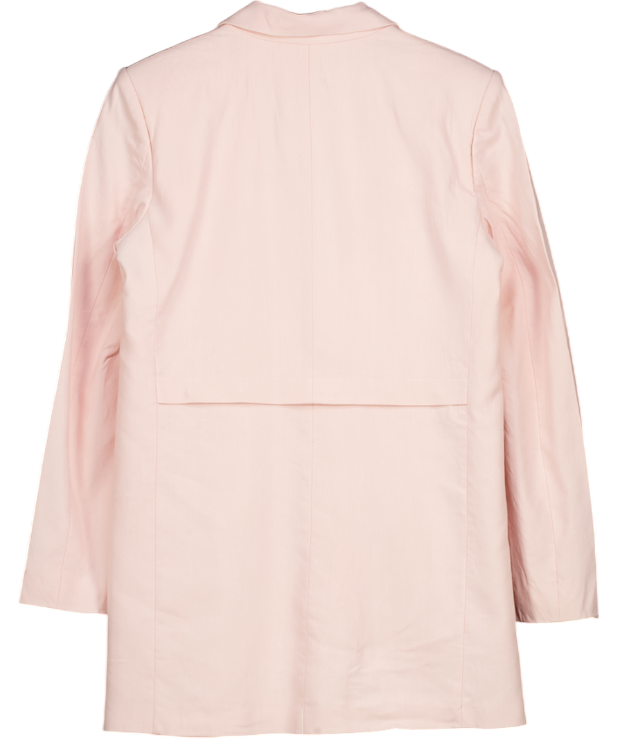 TIBI NEW YORK Baby Pink Viscose / Linen Blend Oversize Blazer Us6 UK 10