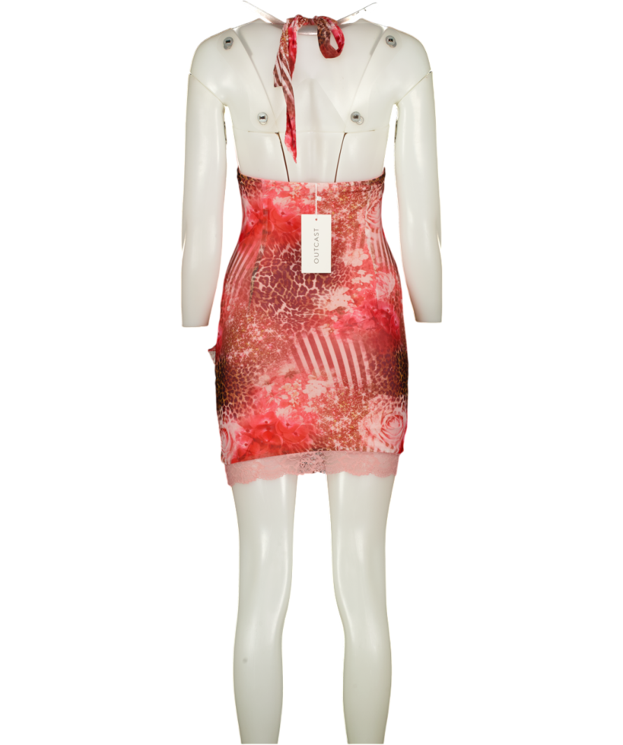 OUTCAST Pink / Multi Kamilia Mini Dress Ella UK XS