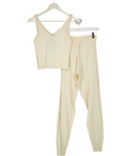 URBAN TOUCH Cream 2-piece Knitted Loungewear Set UK 8