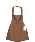 ODDMUSE Brown Structured Mini Dress UK XS