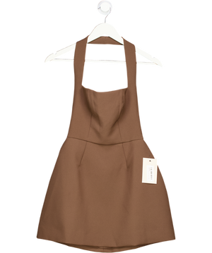 ODDMUSE Brown Structured Mini Dress UK XS