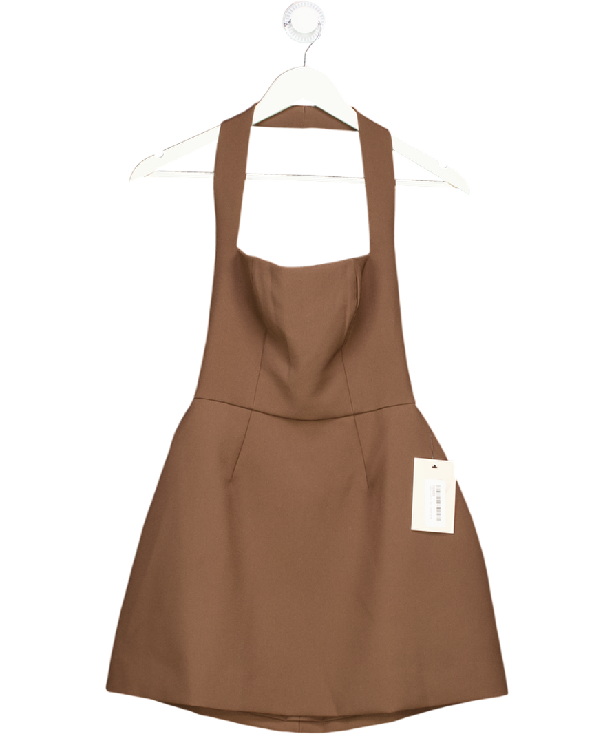ODDMUSE Brown Structured Mini Dress UK XS