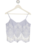 NEXT Blue Blue/white Stripe Broderie Cami Top UK 8